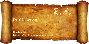 Ruff Atos névjegykártya
